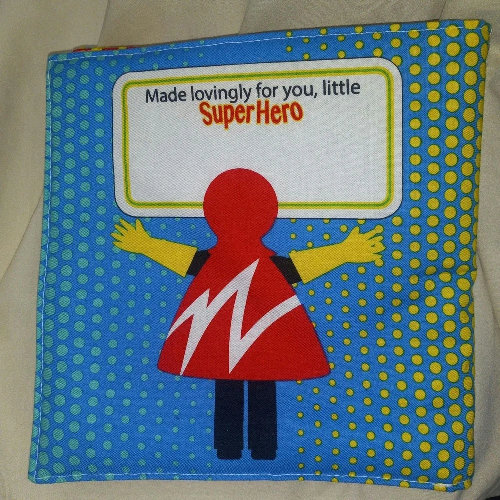 Classic Fabric/Cloth Childrens Book, Super Hero Plush‎ Book Handmade
